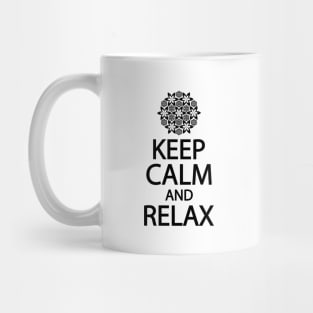 Keep calm and relax typography design Mug